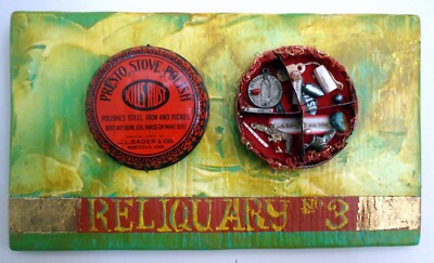 JEFF BROWN artwork found objects and materials assemblage collag unique  OOAK