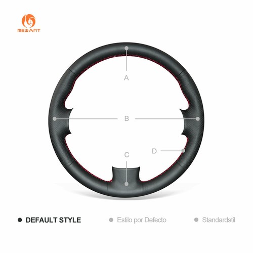 Black Artificial Leather Steering Wheel Cover for Suzuki Swift Sport Splash - Bild 7 von 10