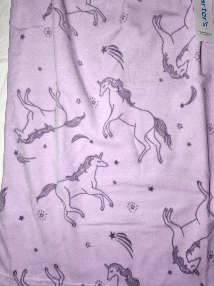 Camisón polar unicornio púrpura Carter's talla 8 10 manga larga niña estrella fugaz Foto 3 de 3