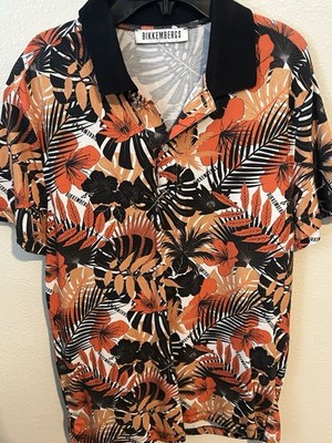 Vintage Bikkembergs Men s Floral Polo Shirt