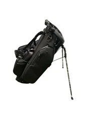 Axis 1.0 Vegan Leather Black 6-Way Golf Carry Bag by OEM Golf