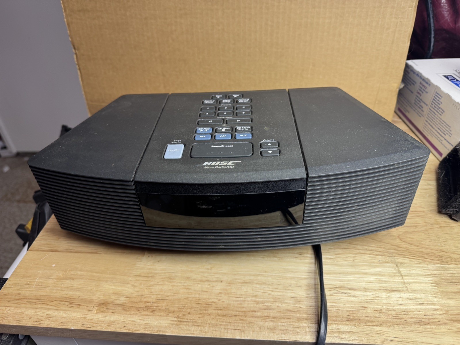 Bose Wave Radio BLACK AWR1-1W AM/FM/AUX - WITH REMOTE - FULL