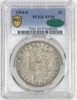 1904 S MORGAN SILVER DOLLAR PCGS & CAC XF45