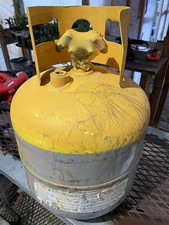 HVAC Refrigerant Recovery Cylinder Tank 400 PSI Service Pressure Yellow & Gray