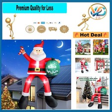 8 Ft Inflatable Santa Claus with LED Light, Outdoor Christmas Decor, Festive ...