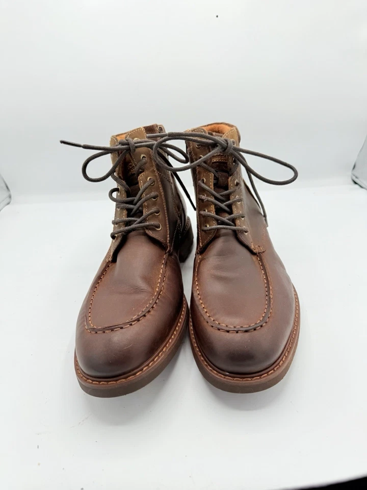 Nuevo Florsheim Botines Para Hombres 7 M Chalet Puntera Cuero Marrón Cremallera Lateral 1927 Foto 2 de 4