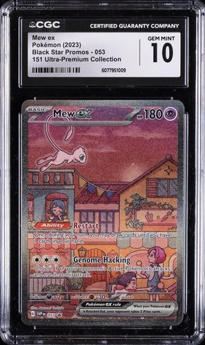 2023 POKEMON BLACK STAR PROMOS 151 ULTRA PREM COLL #053 MEW EX CGC 10 GEM MINT