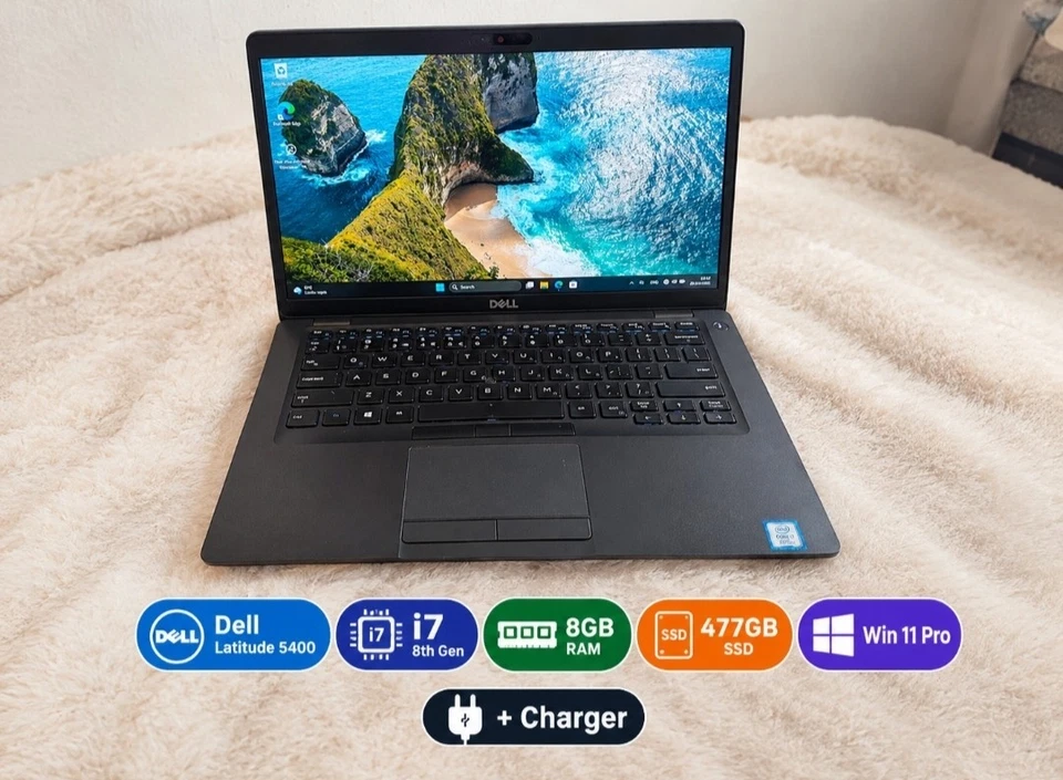 Dell Latitude 5400 · i7-8665U · 8GB · 477GB, photo 1 sur 5