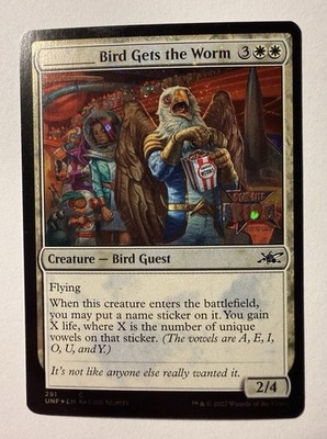 _____ Bird Gets the Worm (Galaxy Foil) -Foil Light Play MTG Unfinity 291 UNF