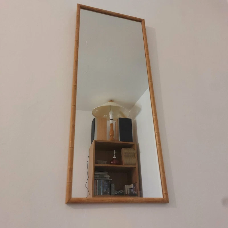 vintage faux bamboo mirror