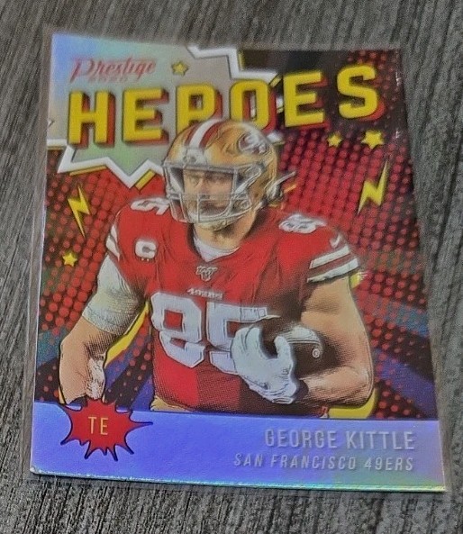 2020 Panini Prestige GEORGE KITTLE Heroes Base Insert #HE-GK San Francisco 49ers