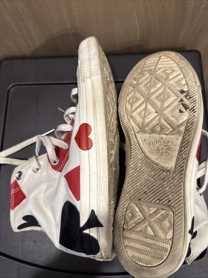 Limited Edition Converse Chuck Taylor  Deck of Cards Hearts Clubs Diamonds Sz 6 - Image 4 of 4