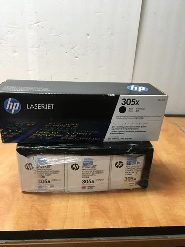 HP 305A 305X CE410A CE410X CE411A CE412A CE413A Toner Print Cartridge Set 4-Pack