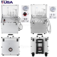 Portable Dental Mobile Delivery Unit System Air Compressor Syringe Suction 4Hole