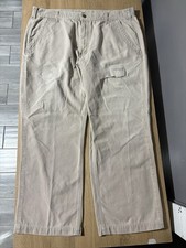 Carhartt Rugged Flex Relaxed Fit Canvas Work Pants Men Size 38x28 Beige