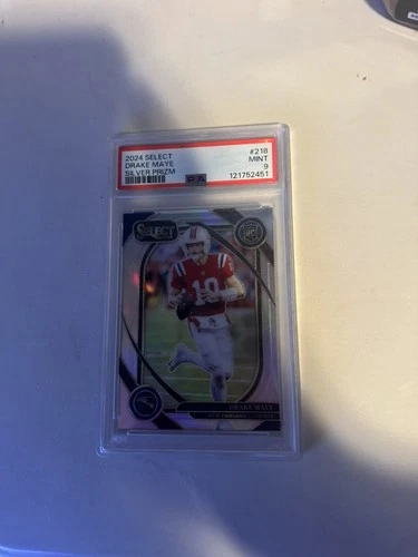 2024 Panini Select Club Level Silver Prizm Drake Maye #218 PSA 9 MINT Rookie RC