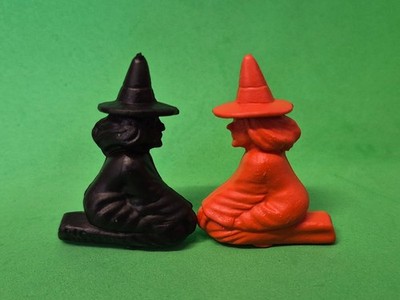Diener WITCH eraser figures Halloween pencil topper LOT of 2 with FREE SHIPPING