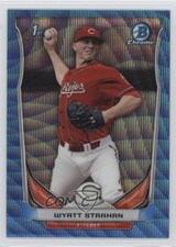 2014 Bowman Draft Chrome Blue Wave Refractor Wyatt Strahan #CDP97 1o3