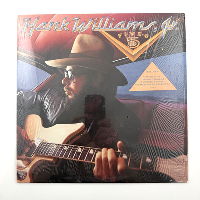 HANK WILLIAMS, JR. Five-O LP Warner Bros. 1985 IN SHRINK Hype Sticker EX