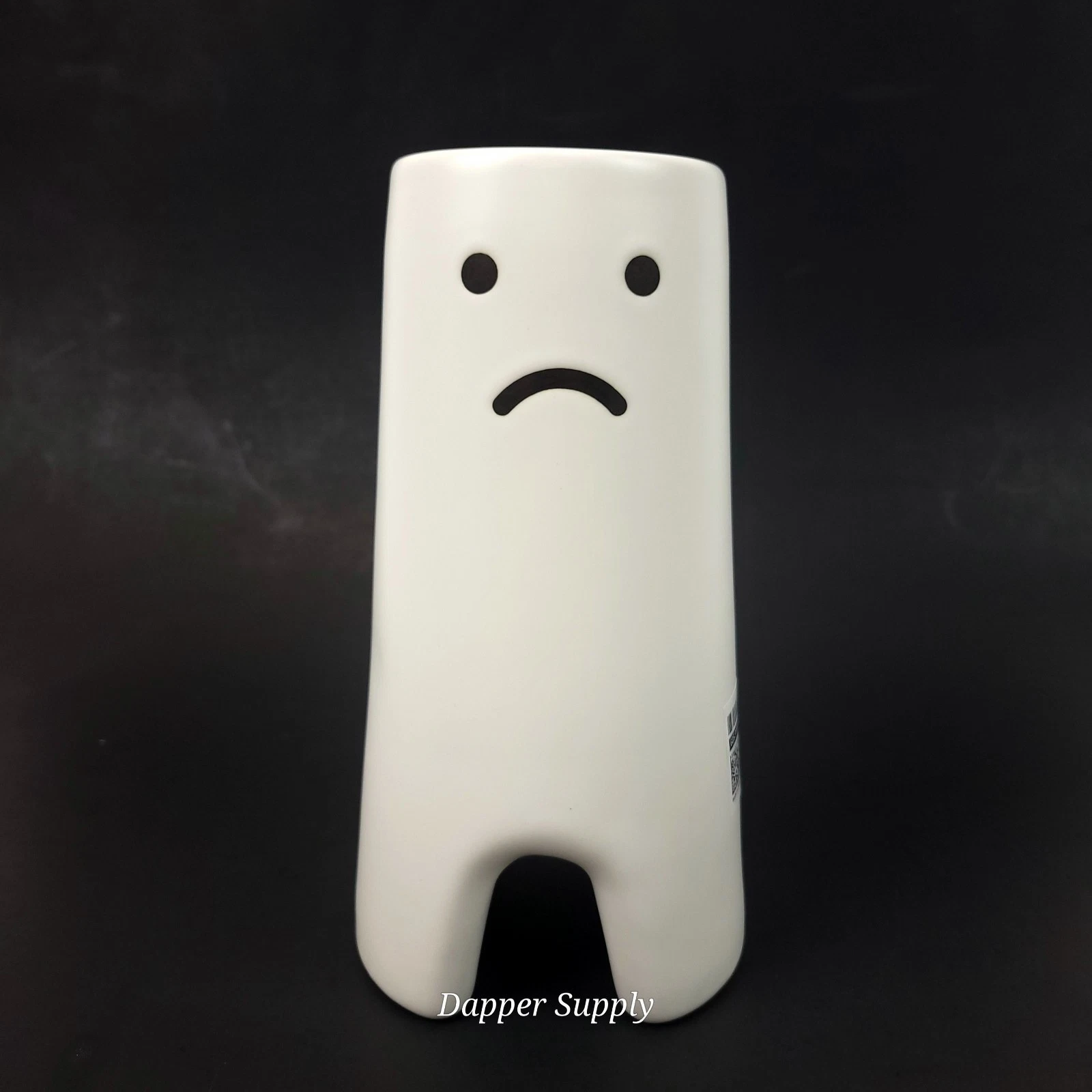 Ikea Frovaxt Mood Reflecting Vase Home Decor 7 ¾" Off White Stoneware Happy Sad