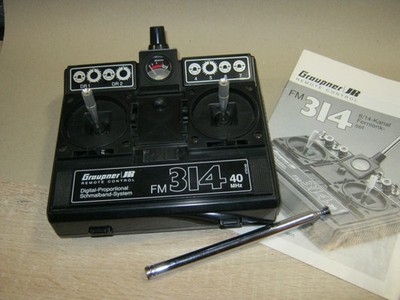 Graupner Sender FM 314 ausbaubar 40 Mhz TOP mit Akkubox