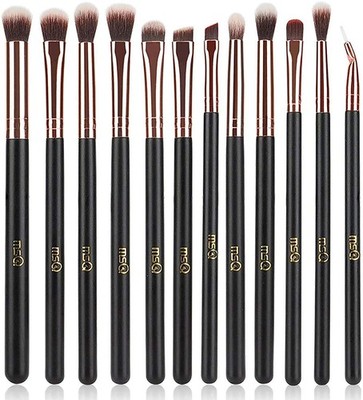 Eye Makeup Brushes 12pcs Rose Gold Eyeshadow Makeup Brushes Set W/ Soft