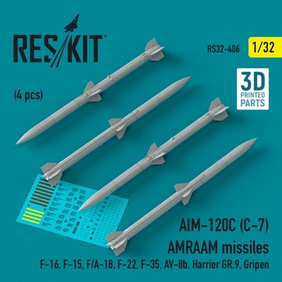 AIM-120C (C-7) AMRAAM missiles (4 pcs.) / 1:32