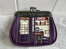 Vendula London discontinued purple bookshop clip coin purse 