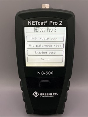 Greenlee Communications Textron Tempo NC-500 NETcat Pro 2 Tested Working
