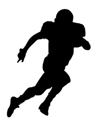 Sport Silhouette - Football Player Running - Car Tablet Vinyl Decal | eBay