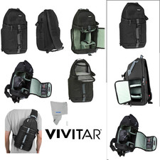 Camera Sling Backpack Bag for Canon Nikon Sony DSLR Mirrorless by VIVITAR Photo
