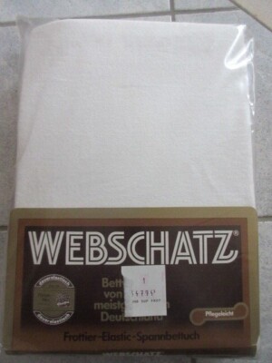 Webschatz Spannbetttuch Frottee weiß 140-160x200 cm NEU Baumwolle Polyamid