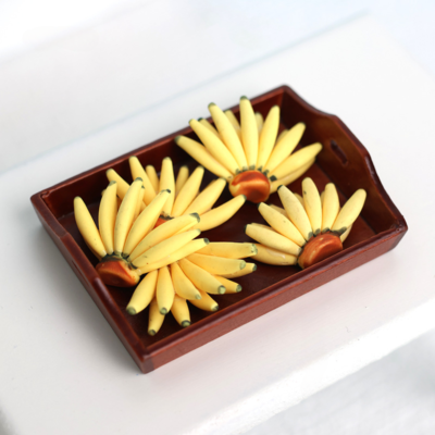 3Pcs 1:12 Scale Dollhouse Miniature Food Fruit Banana Living Room