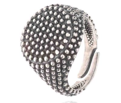 Unisex Ring 925 Sterling Silber gepunktet Allergiker Schild Schmuck Mädchen