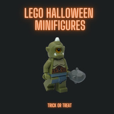 LEGO  Trick or treat Witch Skeleton, Haunted, Halloween Minifigure Ghost, Goblin