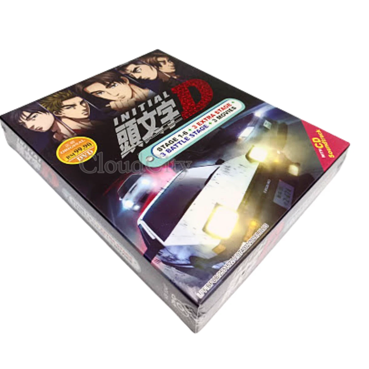 Initial D Anime Stage 1 - 6 + Battle & Extra Stages & 3 Movies DVD English  Subs