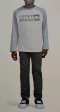 NEW Lucky Brand Boy's Long Sleeve 2 Piece Set Size 5