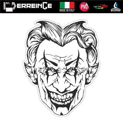 JOKER ADESIVO NERO Lucido Scritta Rosso Carminio Pellicola Accessori K059 EUR 9,73 - IT - Foto 8