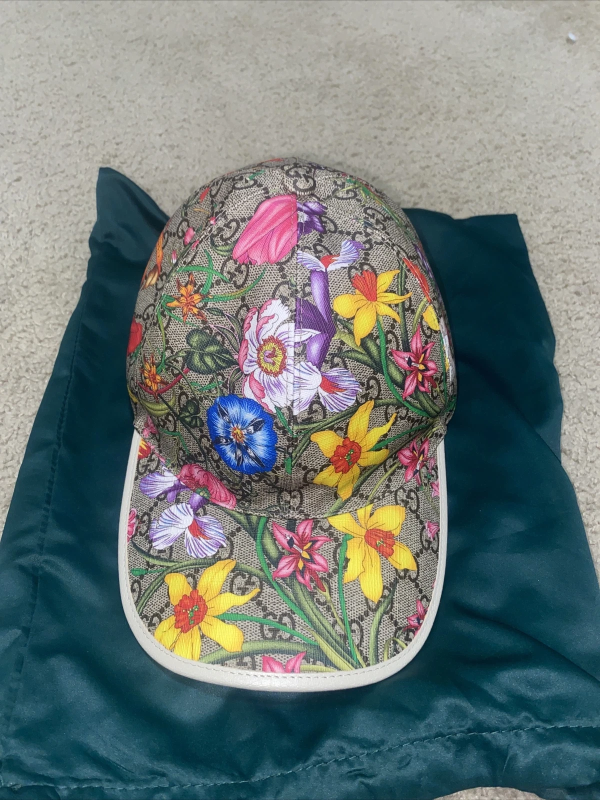 Cappello da baseball Gucci GG Cappello rivestito floreale taglia L