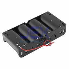 Caja Portapilas Para 3 Pilas AA Con Interruptor Y Conector DC Macho De 5.5x2.5mm. Modelo G3132. Plástico Negro.