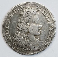 Naples beautiful tarí tari 20 grana 1701 Philip V of Bourbon