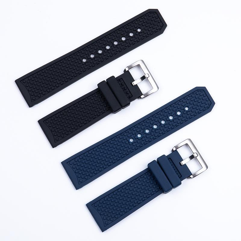 Uhrenarmband Silikon Für TAG Heuer Grand Carrera Aquaracer 22mm 24mm Schwarz EBa