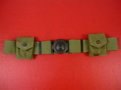 【Sale】1910s WW1 US Military ベルト 米軍実物 pre-WWI US Army M1910 Mills Canvas Garrison Belt & Pouches w