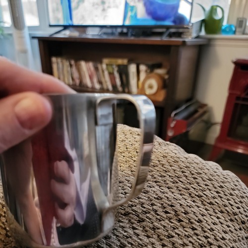 Edelstahl Milchaufschäumkrug Kunst Kaffee Latte Aufschäumer Kanne Metall Krug - Bild 9 von 10