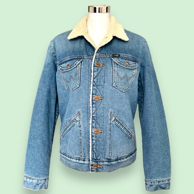 Wrangler Jeansjacke Herren Icons 124MJ Sherpa WRANCH Gr. M Übergangsjacke Jacke