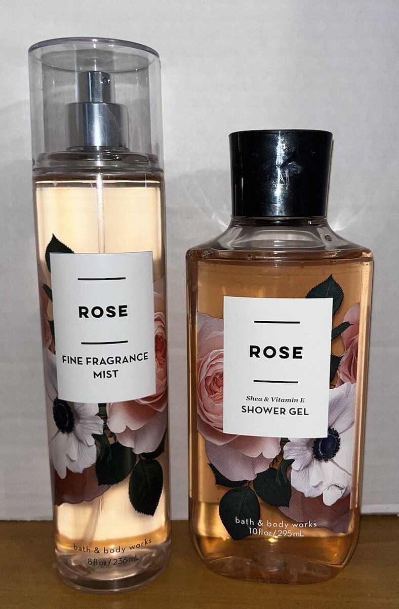 Bath Body Works ROSE Fine Fragrance Mist Shower Gel Piece