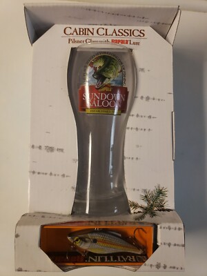 Rapala Cabin Classics 16oz Pilsner Glass with a Shadrap RS Lure
