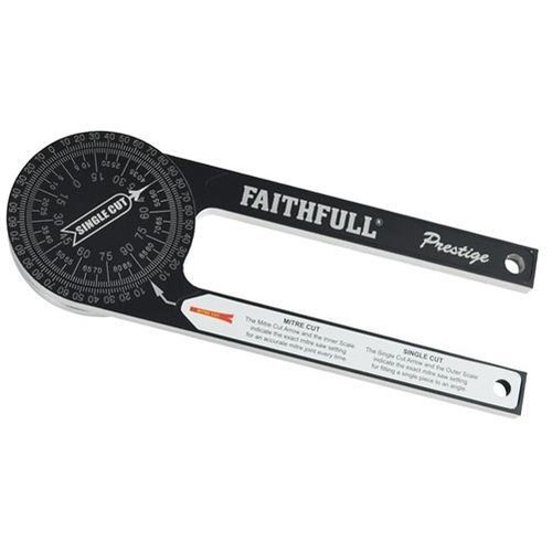 Faithfull Prestige Scie Mitre Rapporteur Aluminium Noir - Picture 2 of 2