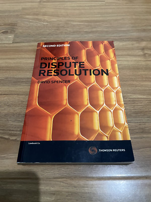 Principles of Dispute Resolution by David Spencer (Paperback, 2016)
