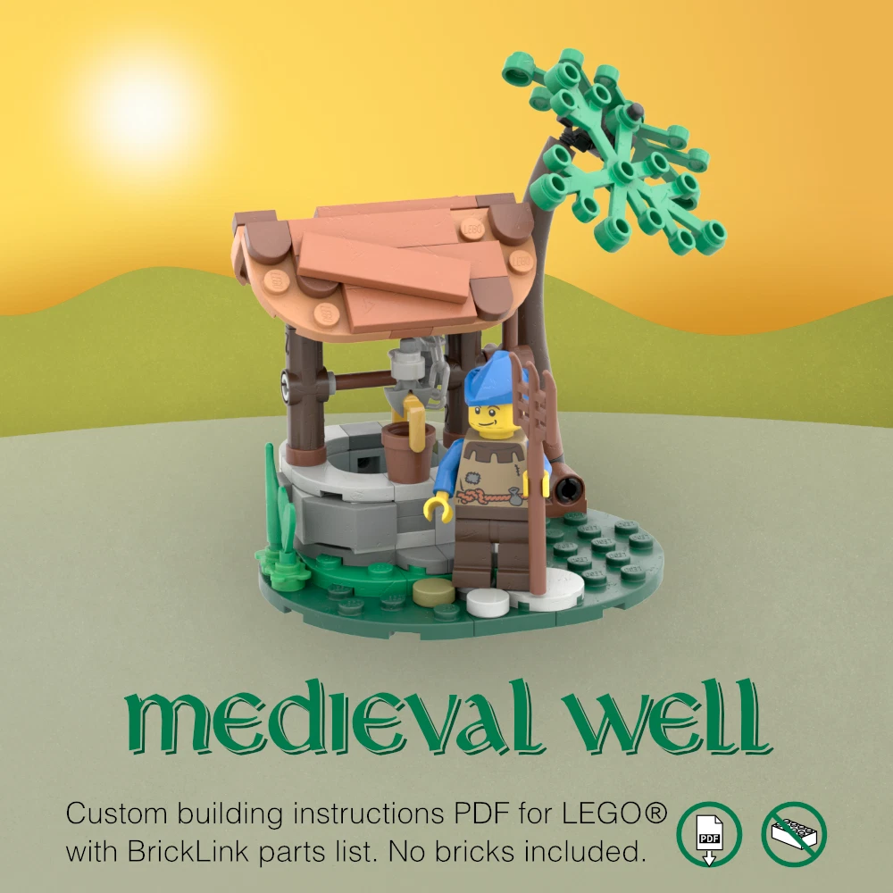 Lego Castle Medieval Village Well Moc PDF instructions only fits 31120 40567